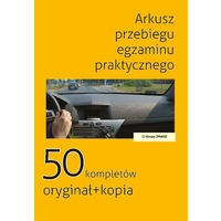 Arkusz egzaminu praktycznego - oryginał+kopia A5. Zgodne z Rozporządzeniem z dnia 28.06.2019 r.